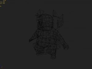 low poly 3d monster - the twin lotus monster 02 3D Model