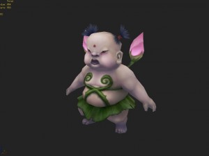 low poly 3d monster - the twin lotus monster 02 3D मॉडल