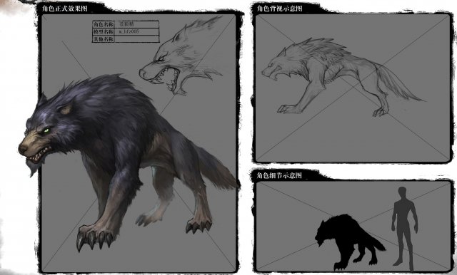 low poly 3d monster - dark wolf Model 3D .c4d .max .obj .3ds .fbx .stl .blend 