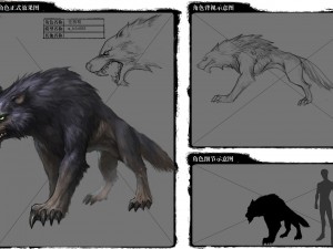 low poly 3d monster - dark wolf 3D Model