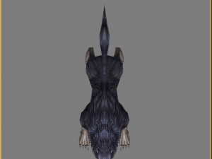 low poly 3d monster - dark wolf Model 3D