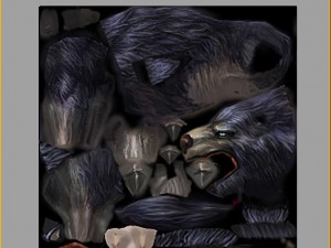 low poly 3d monster - dark wolf Model 3D