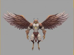low poly 3d monster - goshawk sentinel 3D Model