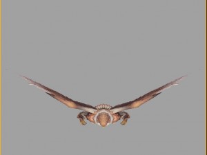 low poly 3d monster - goshawk sentinel Modello 3D