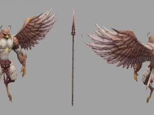low poly 3d monster - goshawk sentinel 3D Model