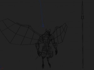 low poly 3d monster - goshawk sentinel Modello 3D