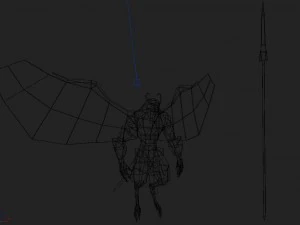 low poly 3d monster - goshawk sentinel 3D Model