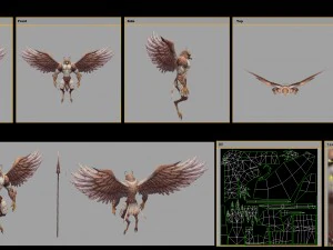 low poly 3d monster - goshawk sentinel 3D Model