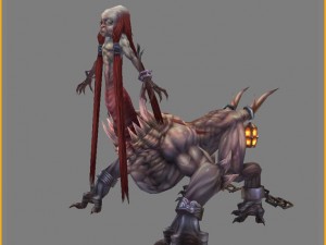 low poly 3d monster - crazy Model 3D