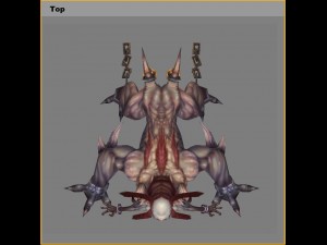 low poly 3d monster - crazy Model 3D