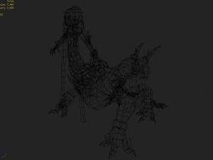 low poly 3d monster - crazy Model 3D