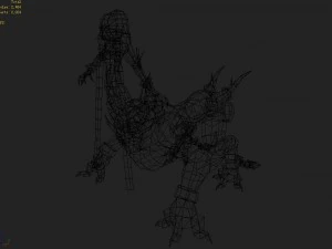 low poly 3d monster - crazy 3D Model