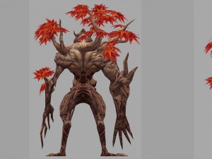 low poly 3d monster - naked monster Model 3D