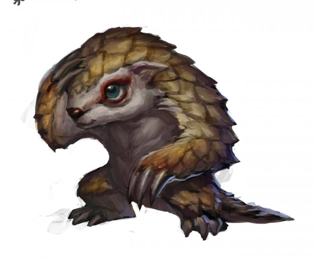 low poly 3d monster - pangolin 01 Modelo 3D .c4d .max .obj .3ds .fbx .stl .blend 
