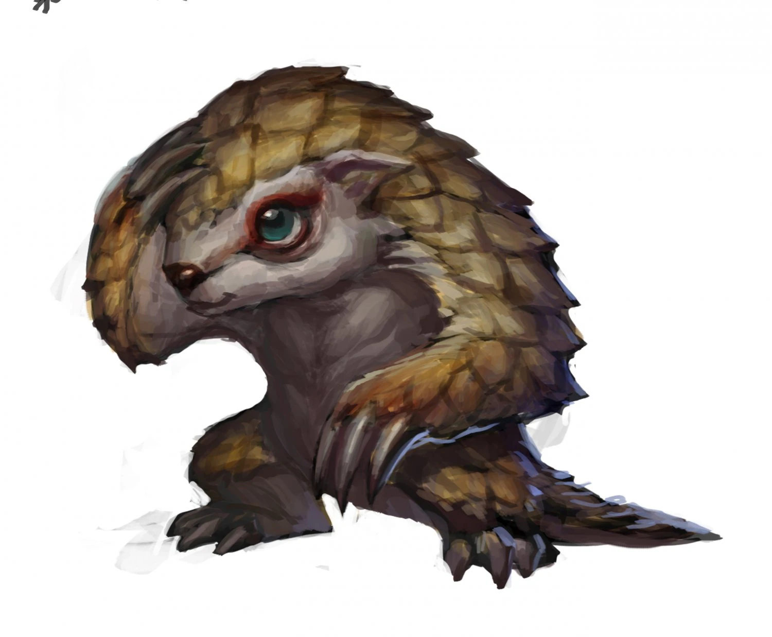 low poly 3d monster - pangolin 01 3D Model .c4d .max .obj .3ds .fbx .stl .blend 