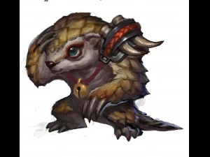 monstruo 3d de baja poli - pangol&iacute;n 02 Modelo 3D