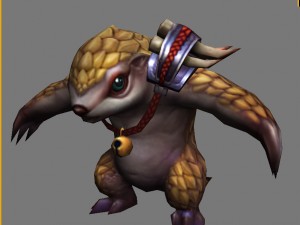 low poly 3d monster - pangolin 02 3D Model