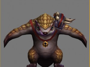 low poly 3d monster - pangolin 02 3D Model
