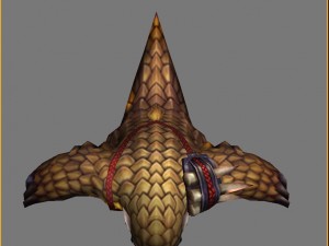 low poly 3d monster - pangolin 02 3D Model