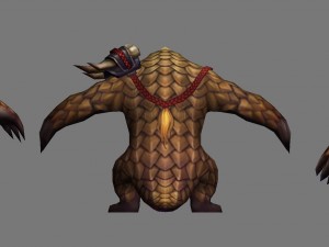 low poly 3d monster - pangolin 02 3D Model
