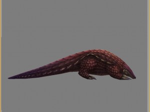 low poly 3d monster - pangolin 03 Modelo 3D