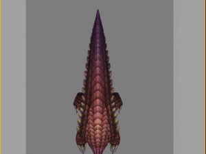 low poly 3d monster - pangolin 03 Modelo 3D