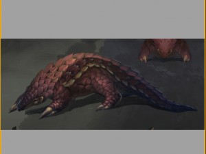 low poly 3d monster - pangolin 03 Modelo 3D