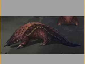 low poly 3d monster - pangolin 03 3D Model