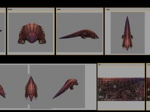 low poly 3d monster - pangolin 03 3D Model