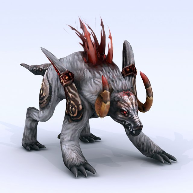 low poly 3d monster - female kunyu 02 Modèle 3D .c4d .max .obj .3ds .fbx .stl .blend 