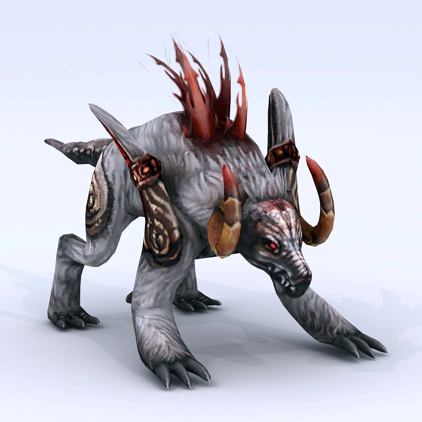 low poly 3d monster - female kunyu 02 3D Model .c4d .max .obj .3ds .fbx .stl .blend 