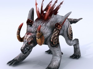 low poly 3d monster - female kunyu 02 Modèle 3D