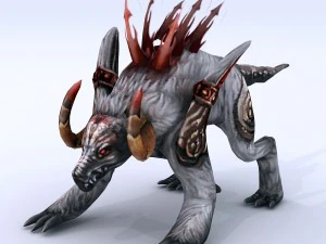 low poly 3d monster - female kunyu 02 3D Model