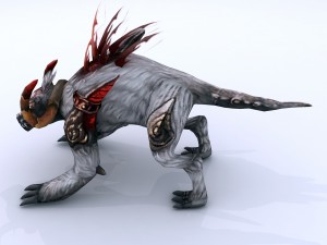 low poly 3d monster - female kunyu 02 Modèle 3D