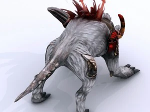 low poly 3d monster - female kunyu 02 3D Model