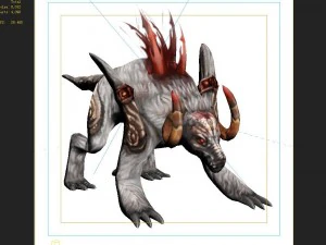 low poly 3d monster - female kunyu 02 3D Model