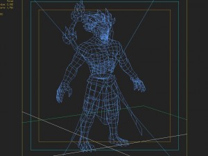 low poly 3d monster - di fu statue 3Dモデル