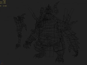 low poly 3d monster - the depressors 3Dモデル