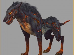 low poly 3d monster - hellhound 3D Model
