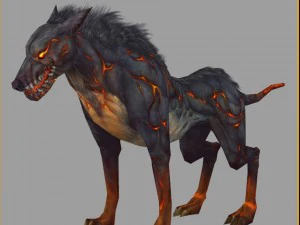 low poly 3d monster - hellhound 3D Model