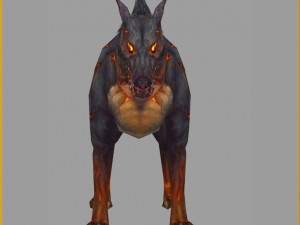low poly 3d monster - hellhound 3D Model