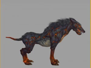 low poly 3d monster - hellhound 3D Model