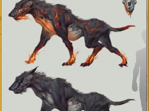 low poly 3d monster - hellhound 3D Model