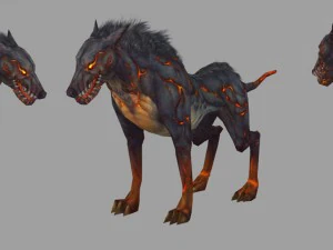 low poly 3d monster - hellhound 3D Model