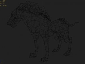 low poly 3d monster - hellhound 3D Model