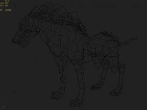 low poly 3d monster - hellhound 3D Model