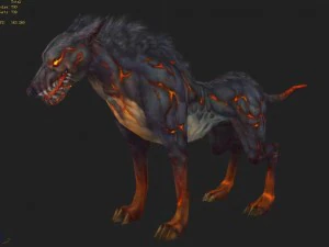low poly 3d monster - hellhound 3D Model