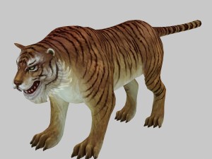 low poly 3d monster - dangle the tiger 3D Model