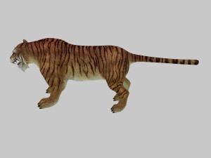 low poly 3d monster - dangle the tiger 3D Model