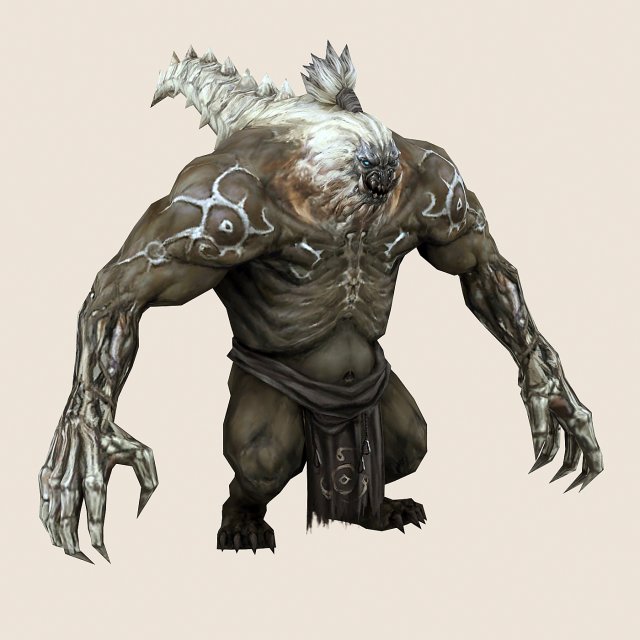 low poly 3d monster - action troll 3D-Modell .c4d .max .obj .3ds .fbx .stl .blend 
